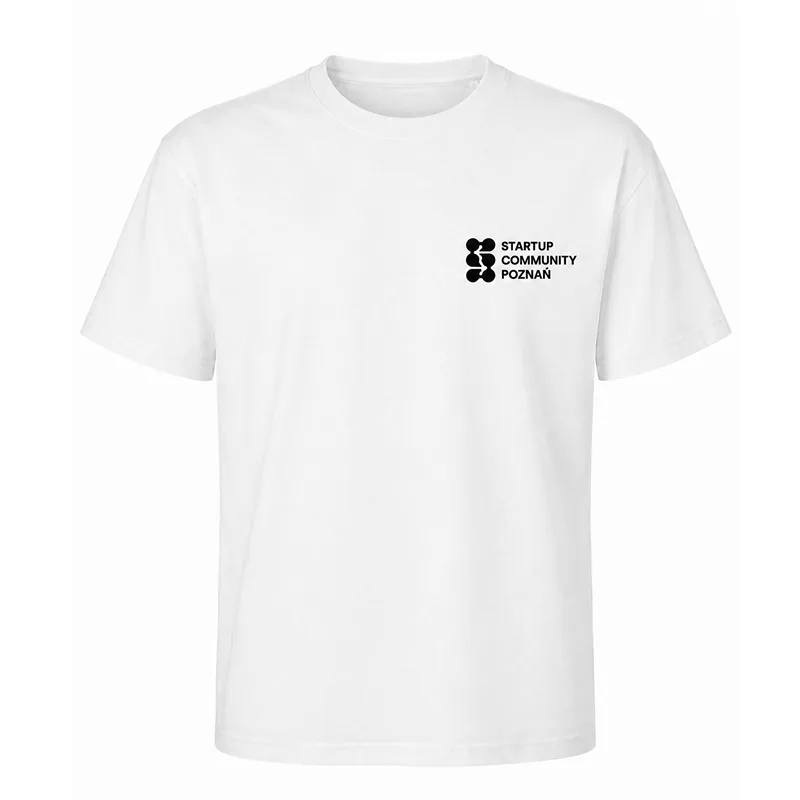 White T-shirt, black logo
